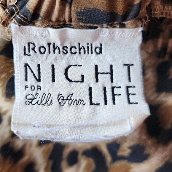 Vintage L Rothschild For Lilli Ann Animal Print Baggy Parachute Pants Medium - Picture 8 of 10